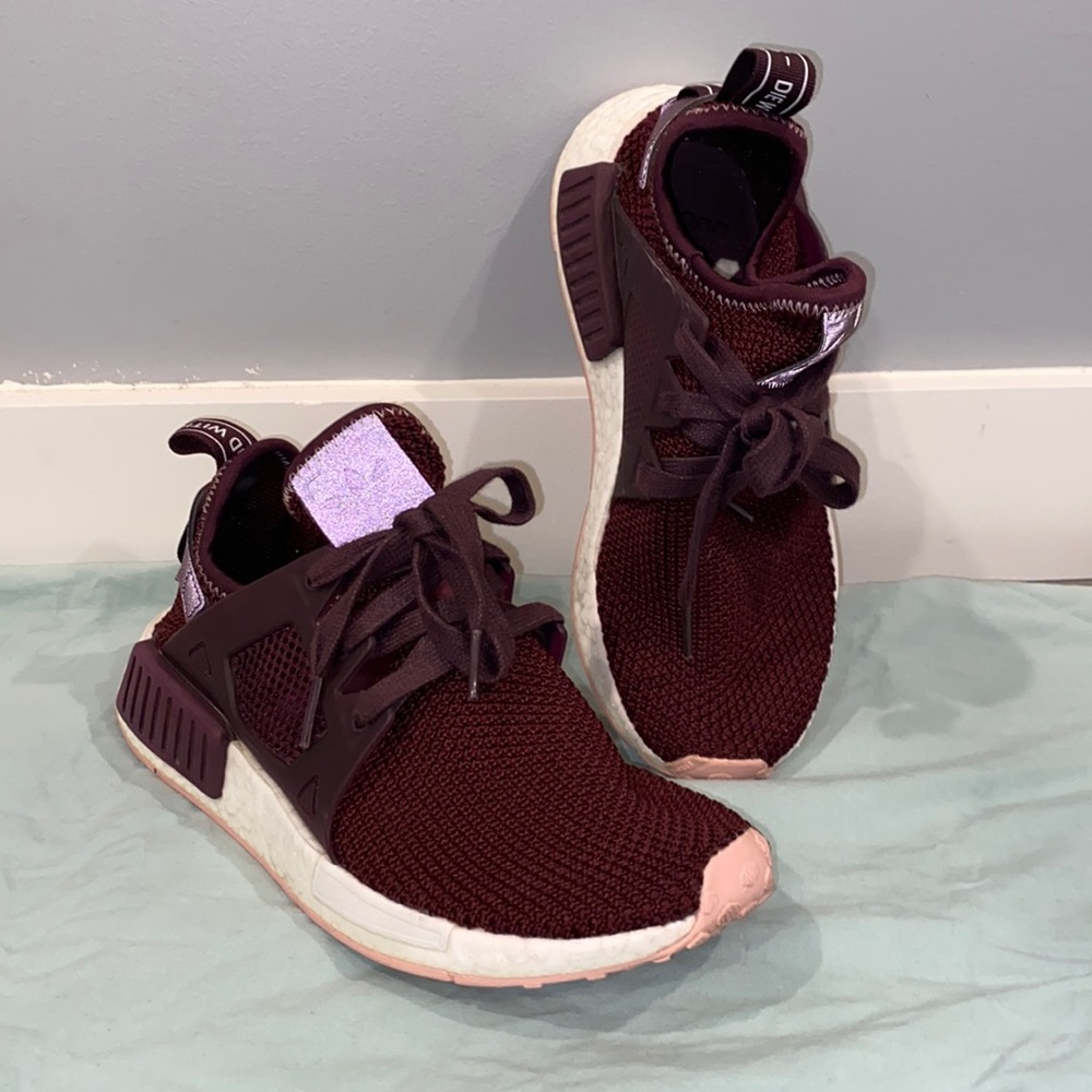 Adidas maroon NMDs